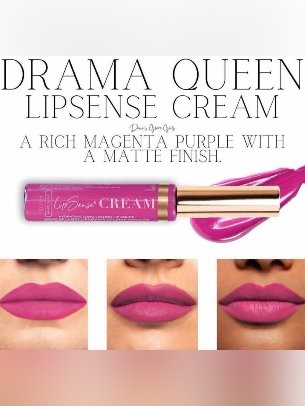 Lipsense by Senegence. Shade: Drama Queen Hydramatte, NWT.